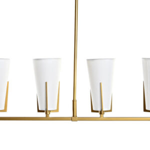 Lámpara techo metal cristal dorado