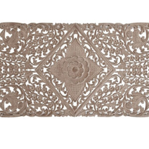 Cabecero cama madera tallado en decapé natural