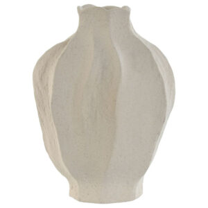 Jarrón alto cerámica hojas