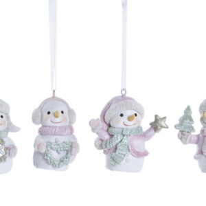 Decoración colgante muñeco nieve