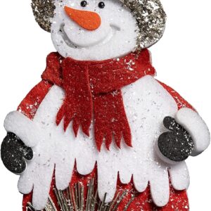 Figura decoración muñeco nieve en espuma