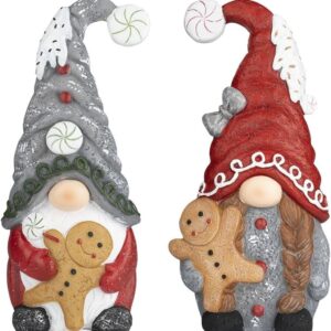 Pareja duendes con galleta jenjibre en resina