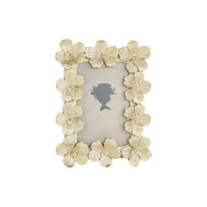 Porta foto pequeño resina flores champagne