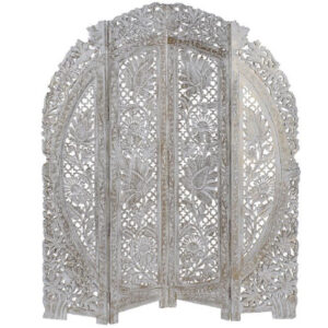 Biombo medio punto madera decape natural