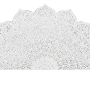 Cabecero medio punto madera blanco decapado