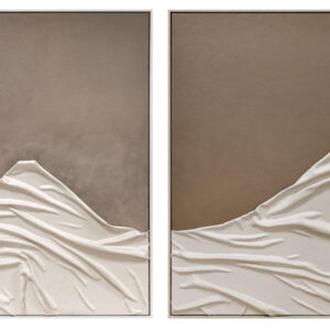 Cuadro poliester 3 D beige marrón