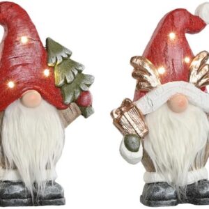 Figura led gnomos con detalle navideño
