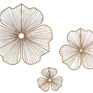 Set flores yute natural