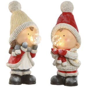 Niño con luz pompa jabón