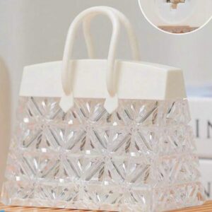 Bolso blanco cristal con luz