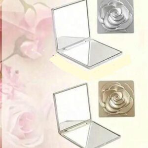 Espejo plegable con rosa en relieve