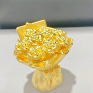 Ramo pequeño flores dorado